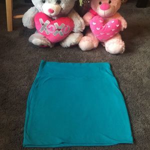 Wet Seal Teal Spandex skirt small